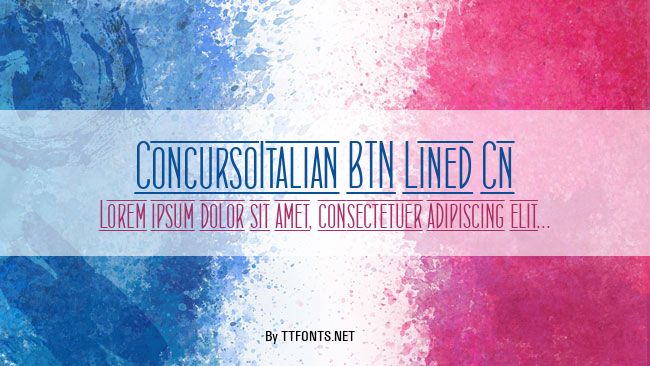 ConcursoItalian BTN Lined Cn example